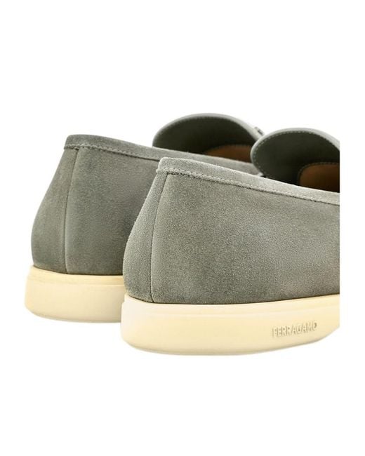 Ferragamo Green Ferragamo Gancini Slip-On Loafers for men