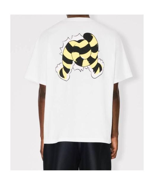 KENZO White Graphic Printed Short Sleeved T-Shirt for men