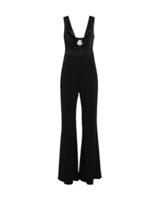 Galvan Black Twister Flared Jumpsuit
