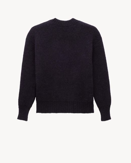 Saint Laurent Blue Oversized Chunky Knit Jumper