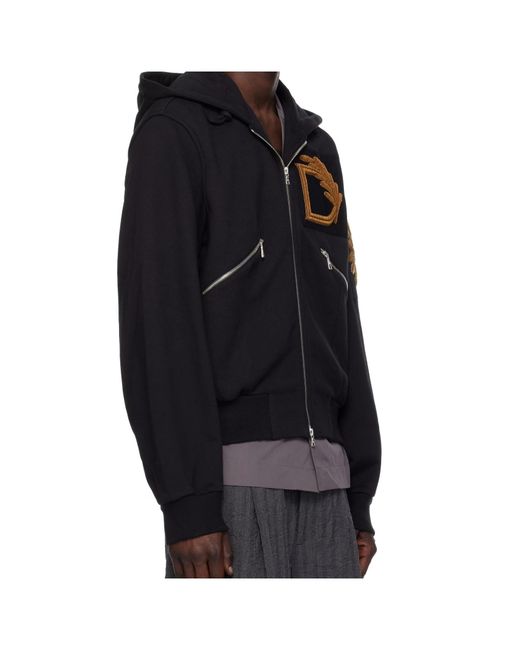 Dries Van Noten Black Zip-Throughs for men