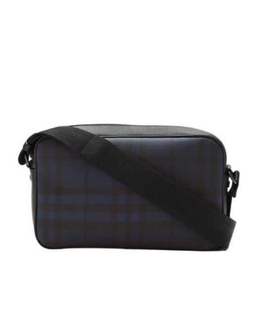 Burberry Black City Check Shoulder Bag for men