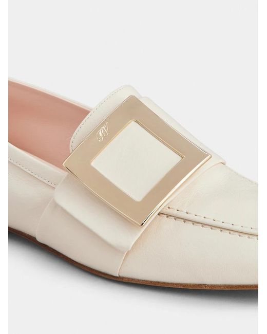 Roger Vivier White Logo Flat Shoes