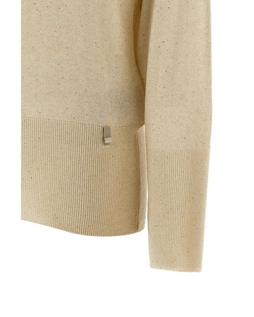 Herno Natural Sequinned Knitted Jumper
