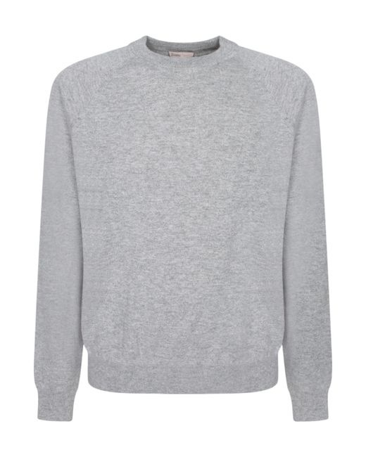 Herno Gray Long-Sleeved Crewneck Jumper for men