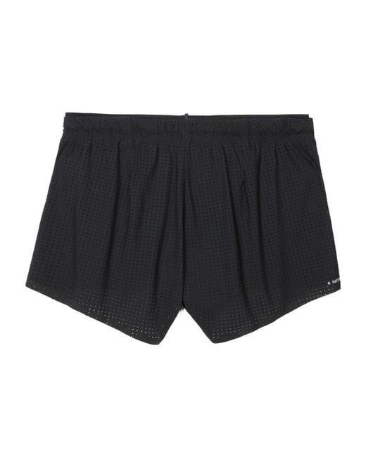 Satisfy Black Space-O 2.5 Perforated Performance Shorts