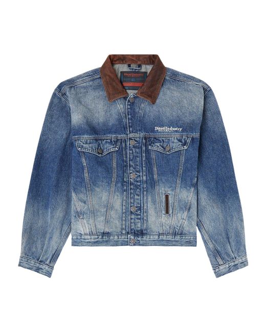 DIESEL Blue Denim Jacket for men