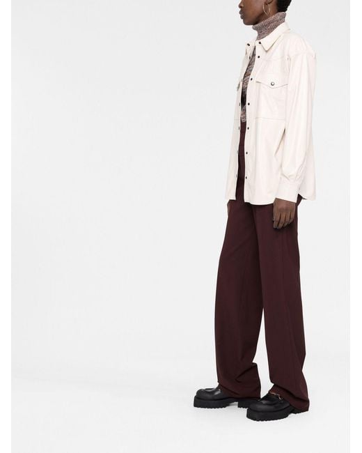 Isabel Marant Natural Lapel Long-Sleeved Shirt