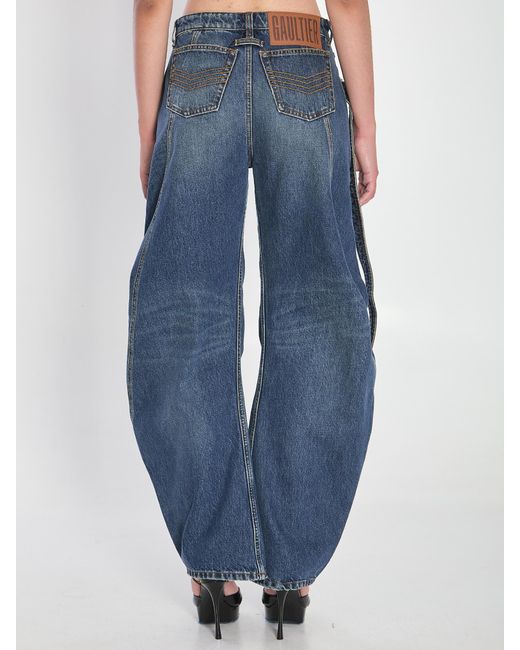 Jean Paul Gaultier Blue Strap Jeans