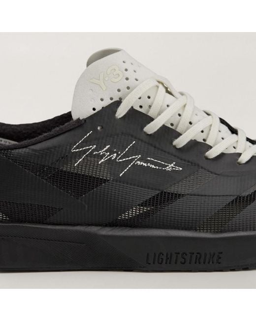 Y-3 Black X Adidas Adizero Rc6 Lace-Up Sneakers for men