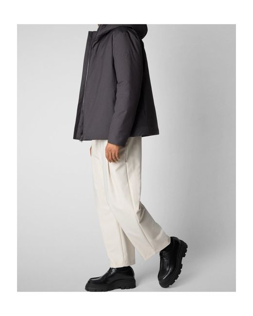 Save The Duck Black Barnaby Hooded Puffer Jacket for men