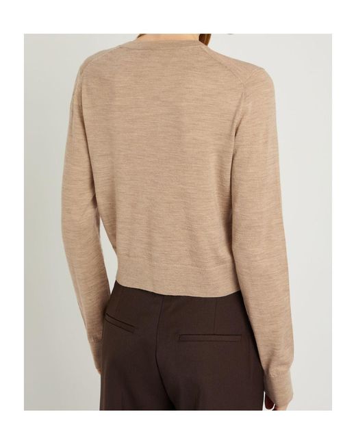 Anine Bing Natural Moni Wool And Cashmere-Blend Cardigan