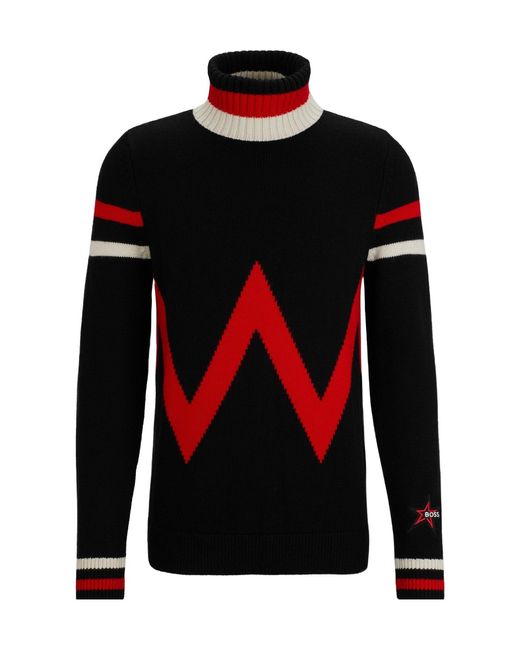 Boss Red Knitted Turtleneck Garment for men