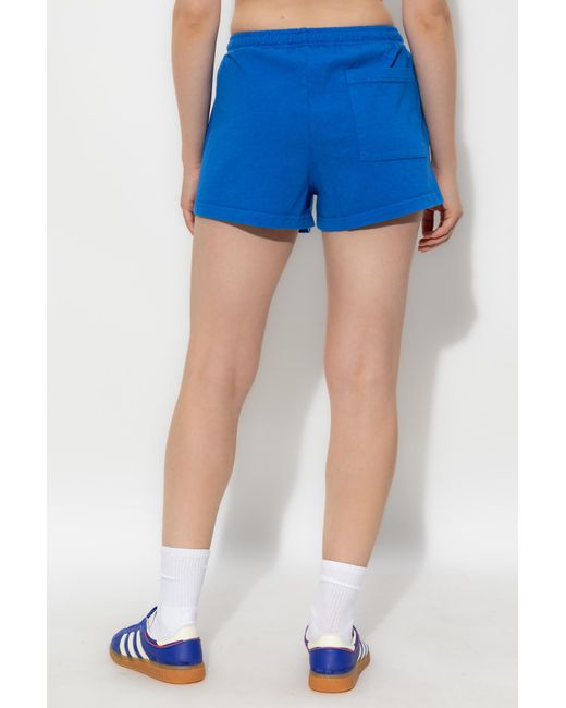 Sporty & Rich Blue Logo Athletic Shorts