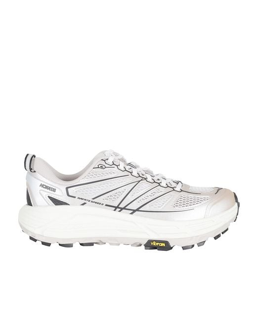 Hoka One One White Mafate Trail Running Shoes for men