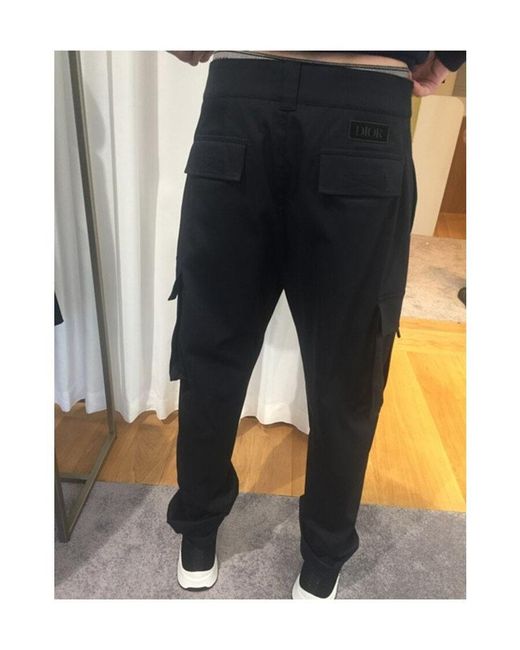 Dior Black Homme Zip Detailed Cargo Pants for men