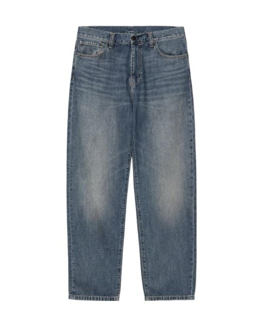Carhartt Blue Aaron Logo Patch Jeans for men