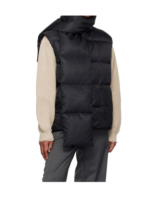 MM6 by Maison Margiela Blue Scarf Down Vest for men