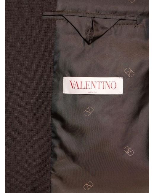 Valentino Brown Double-Breasted Blazer for men