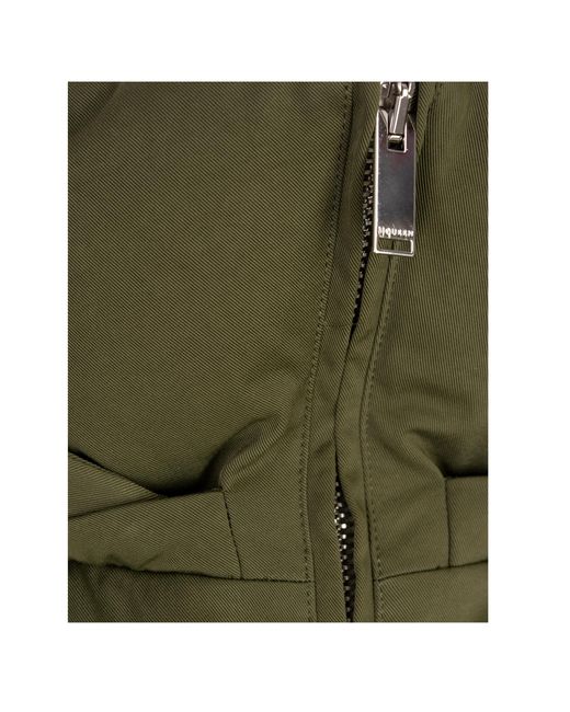 McQueen Green Peplum Drawstring Waist Puffer Jacket