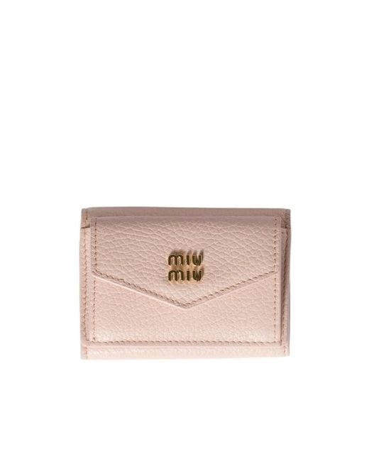 Miu Miu Pink Small Leather Wallet