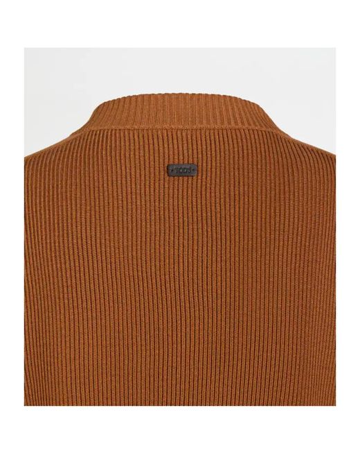 Tod's Brown Crew Neck Knitwear for men