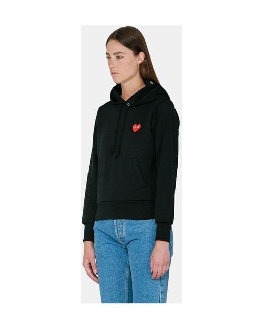 COMME DES GARÇONS PLAY Blue Heart Patch Hoodie