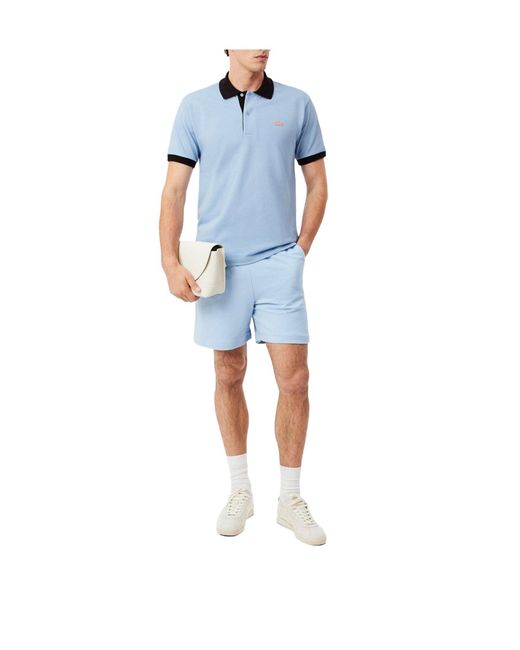 Lacoste Blue Collared Short-Sleeve Polo Shirt for men
