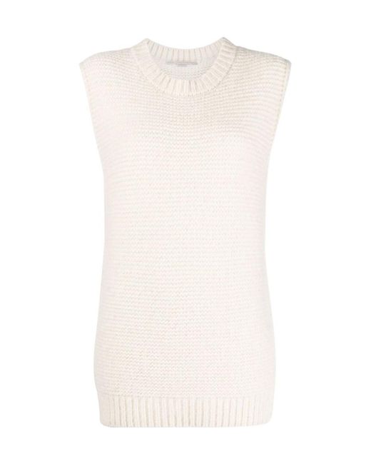 Stella McCartney White Crewneck Sleeveless Vest