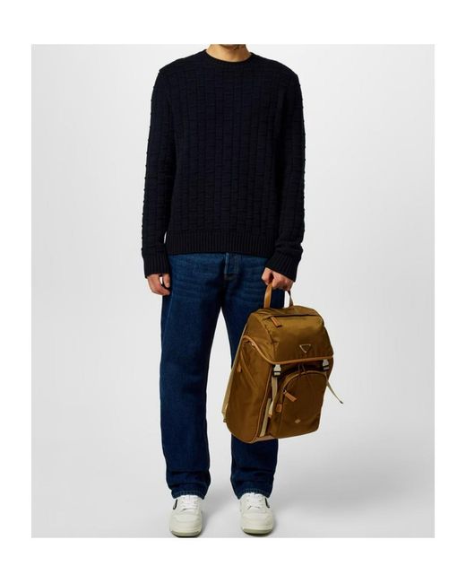 Prada Blue Crewneck Sweater for men