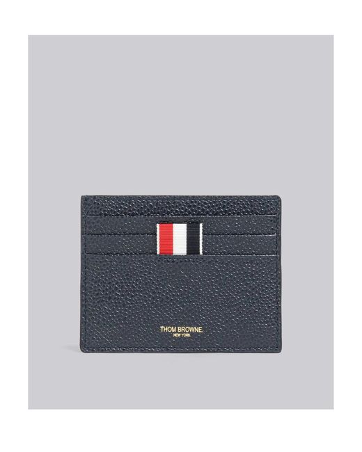 Thom Browne Blue Anchor Embroidered Cardholder for men