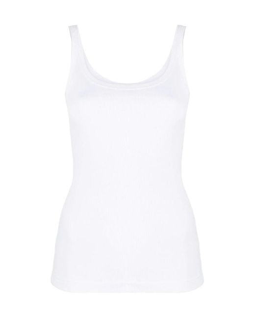 Dolce & Gabbana White Sleeveless Tops
