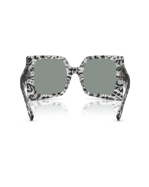 Dolce & Gabbana Gray Eyewear Square Frame Sunglasses