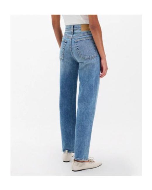 Rag & Bone Blue Harlow Ankle Straight Jeans