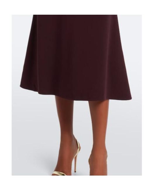 Roland Mouret Purple Draped Crêpe Midi Dress