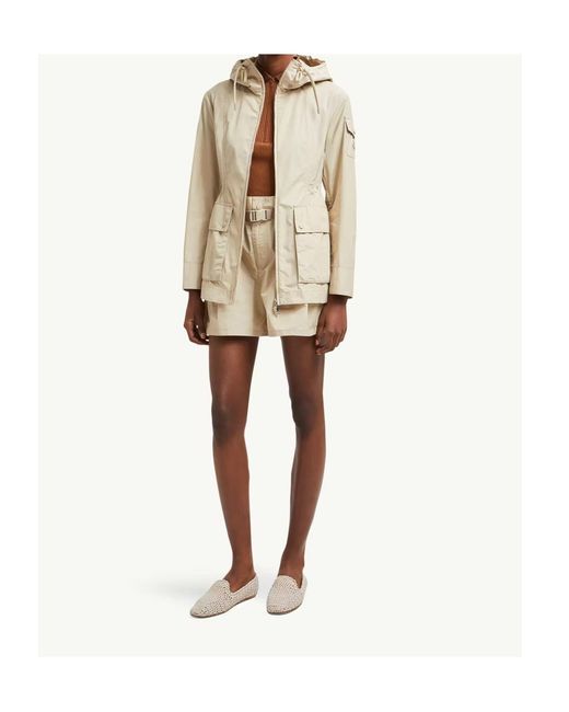 Moncler Natural Leandro Zip-Up Hooded Parka
