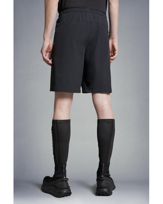 Moncler Black High Waist Shorts for men