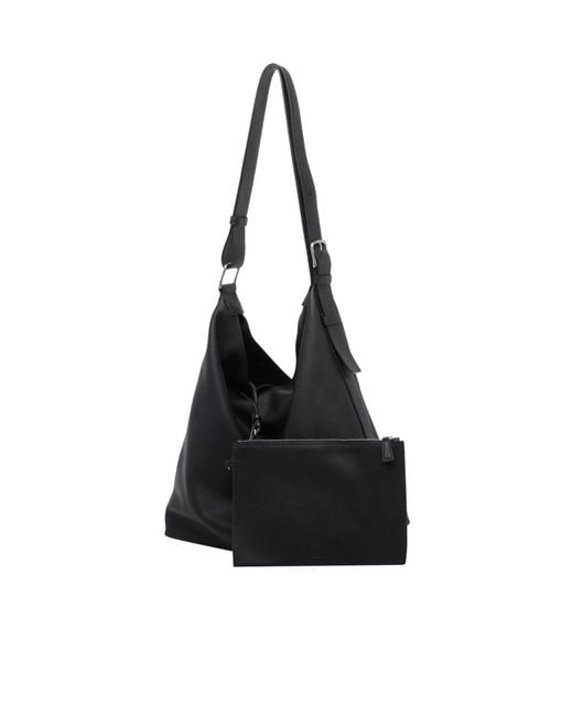 The Row Black Adjustable Shoulder Bag