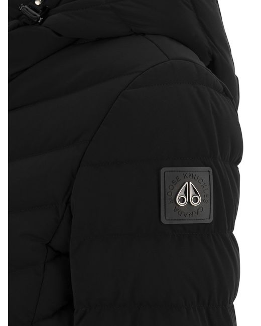 Moose Knuckles Black Rockcliff Padded Hooded Jacket