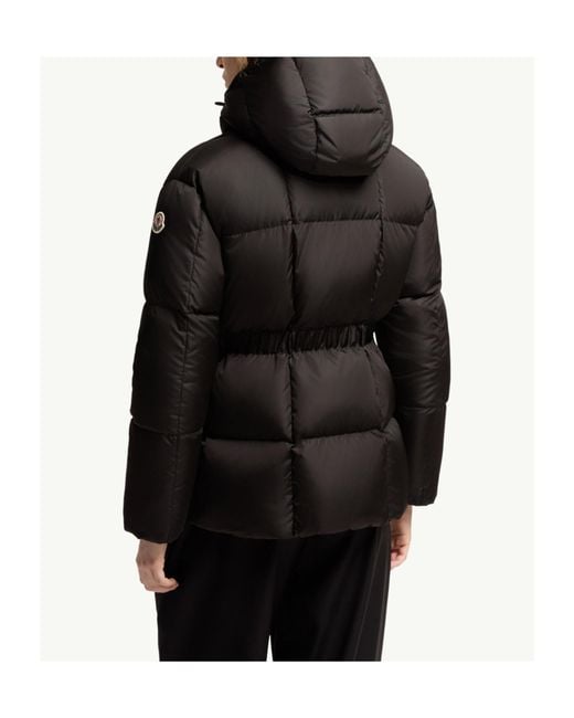 Moncler Black Agneux Hooded Short Down Jacket
