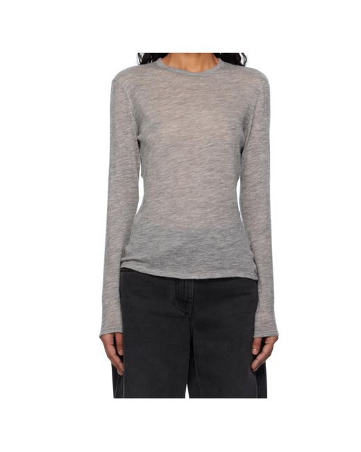 The Row Gray Long-Sleeved Sweater