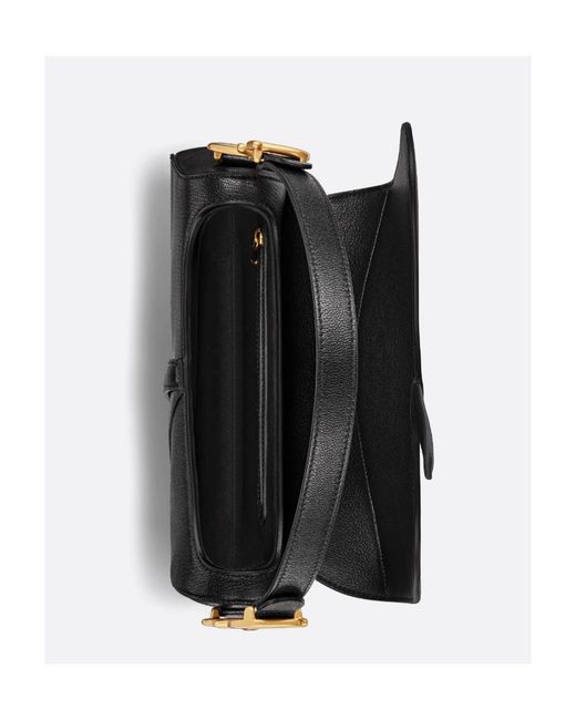 Dior Black Saddle Bag With Strap