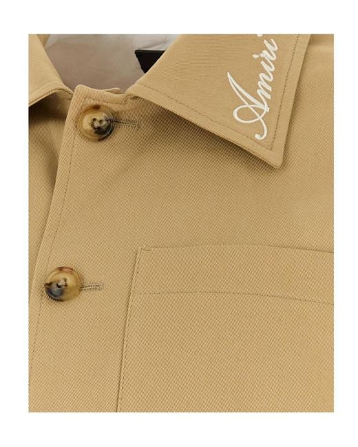 Amiri Natural Script Collar Shirt Jacket for men