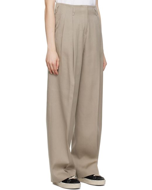 Golden Goose Deluxe Brand Natural Tailored High-Waisted Trousers