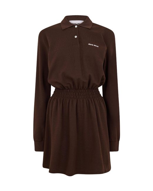 Miu Miu Brown Simple Dress