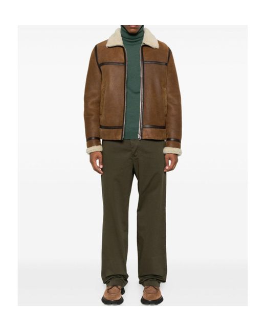 Barena Green Button And Zipper Casual Pants for men