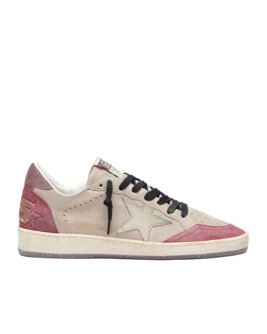 Golden Goose Deluxe Brand Pink Ballstar Lace-Up Sneakers