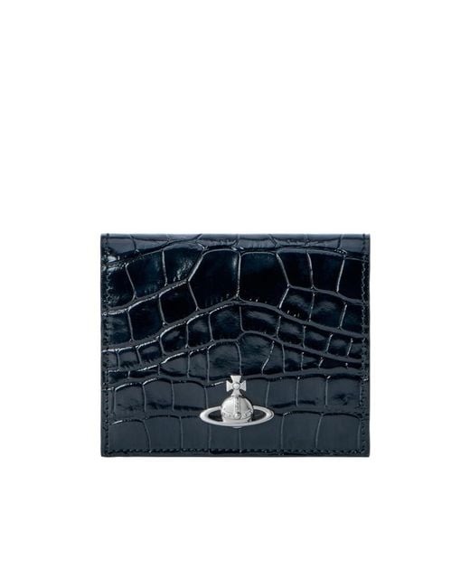 Vivienne Westwood Blue Bi-Fold Embossed Wallet