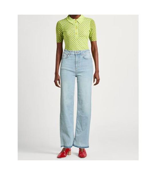 Ganni Blue Denim Trousers