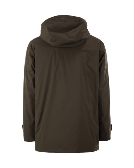 Herno Green Long-Sleeved Down Jacket for men